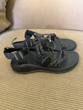 Chaco sandals - size 2 - black with white pattern
